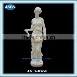 beauty girl white marble statue