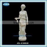 Beauty Girl White Marble Statue