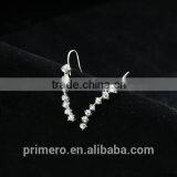 New Designer Fashion Jewelry 7 Cubic Zircon Stones Earrings thumbnail-6