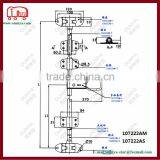 Semi Trailer Stainless Steel Door Locking Gear for Tube 21*2.5mm 107222AM 107222AS thumbnail-2