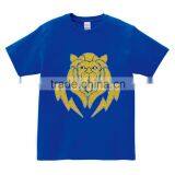 Hotfix Iron on Glitter Tiger Motif Custom Design Men Multicolor Cotton Tshirt thumbnail-6