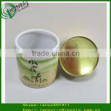 Kraft Paper Round Tube Box With Tin Lids for Green Tea Round Container