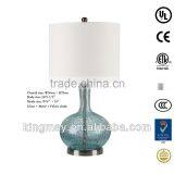 Glass and Metal Base Living Room Table Lamp thumbnail-3