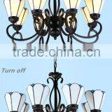 European MED Style Black Iron Chandelier Light thumbnail-1