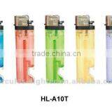 Transparent Plastic Flint Lighter With Beer Opener thumbnail-1