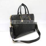 New Men's Briefcase Crocodile Grain Bag Black PU Leather Briefcase thumbnail-4