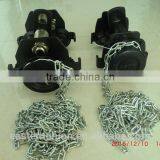 Geared and plain trolley chain hoist chain block trolley