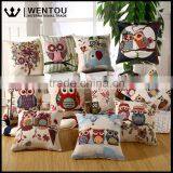Wentou Vintage PP Cotton Filled Soft Embroidery Owl Pillow thumbnail-1