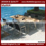 MA064R Outdoor Aluminum Furniture Dining Set, 6 seat Dining Table