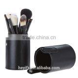 High Quality Multi-color Real Hair 12PCS Goat Hair Makeup Brush Set With Cylinder Holder thumbnail-3