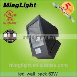 DLC UL cUL 40w 60w 80w led wall pack light , 60w wall pack light with IP65 waterproof