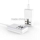 LED Light Multiple USB 6 Ports 8.4A Charger Quick USB Desktop Charger With Crystal Sticker for IPhone IPad SamsungGalaxy Pad thumbnail-4