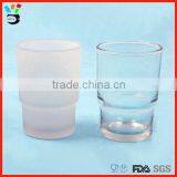 Hotel / Home Decorating Ideas Bathroom Rinse Mouth Clear & Frosted Toothbrush Glass Cup thumbnail-1