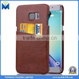 High Quality PU Leather Back Cover Case for Samsung Galaxy S6 Edge Plus