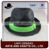 Cheap Polyester Colorful Straw Fedora Hats thumbnail-6