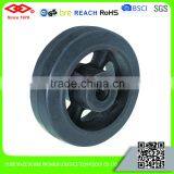 100mm Heavy Duty Black Rubber Roller Bearing Wheel Caster thumbnail-5