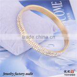 2014 Metal Charms Rhinestone Bow New Stainless Steel Bracelet thumbnail-1