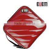Hot Sale BUBM PU Leather Red Zipper Hand Bag CD Box,CD DVD Case