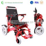 Lightweight foldable electric power travel wheelchair