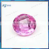 Wuzhou Factory 8mm Grade AAA Round Shape Popular Ruby Machine Cut Double Faceted 2# Pink Ruby Natural Corundum Price thumbnail-1