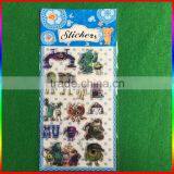 Embossed PVC Stickers Animals Stickers With Silver Edge