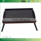 Lacquered Black Bamboo Bed Tray , Breakfast Desk With Foldable Legs thumbnail-2