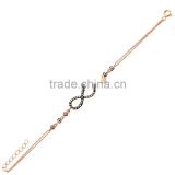 Rose Gold P. 925K Sterling Silver Infinity Bracelet BSBL063