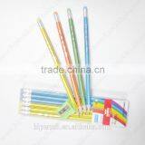 7 Inch Custom Hexgonal Pencil Set With Eraser thumbnail-6