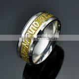 Hot Selling Stainless Steel Silver Latest Wedding Ring Designs Shiny Unisex Jewelry thumbnail-4