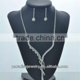Fashion design Silver Plating YiWu Rhinestone jewelry Necklcae Set-NE24000