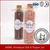 350ML Glass Spice Jar With Woodern Cork Beautiful Raffia Bowknot thumbnail-1