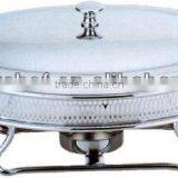 Oval Food Warmers With Chorme Line Stand