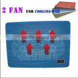 Notebook Cooling Pad With 4 / 2 FAN 1 USB Ports Cooling Pad Blue Desktop Cooling Pad Portable Smart thumbnail-1