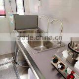 China Snack Sale Food Cart Three Sides Window Food Cart Towable Food Cart for Sale thumbnail-3