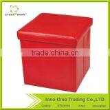 Wholesale Durable Colourful Folding Pu Leather Ottoman thumbnail-1