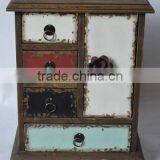 Wooden Drawers With Antique Line Distressing thumbnail-1