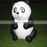 Home garden seats christmas decorative 30cm Height small artificial white and black fiberglass chinese flat Panda E10 28X01