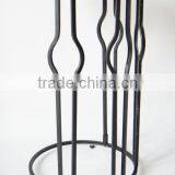 RH-4735 Gramercy Metal Sofa Side Table Wood Top Round Table thumbnail-4