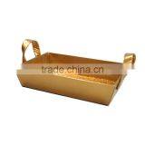 Rectangle Luxury Golden Faux Leather Cardboard Storage Tray thumbnail-5