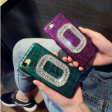 Imitation PU Leather Hard Cell Phone Cover Case Shell Diamond Mobile Phone Cases for IPhone7/7Plus/6/6s/6plus/6splus thumbnail-4