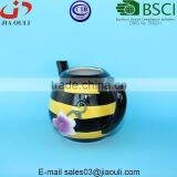 With Embossed Decorative Flower Ceramic Teapot for Flower Pots thumbnail-2