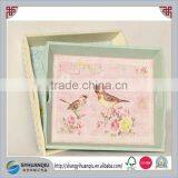 France Type Set of 2 Coffee Cafe Decorative Wooden Dry Fruit Tray thumbnail-1