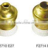 Hot Sale Copper Alluminium Iron Golden Lamp Holder Base Light Bulb Socket Cap E26 E27 B22 E14 thumbnail-2