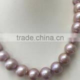 Wholesale 11-12 mm Purple Round Freshwater Loose Pearl Jewelry Necklace thumbnail-3