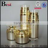 Luxury Acrylic Cosmetic Cream Jar With Lid 30ml 50ml Gold Color Airless Cosmetics Cream Empty Jar thumbnail-4