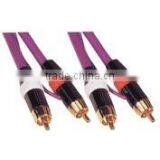 Pearlized Pansy Jacket 2*RCA Plug to 2*RCA Plug cable