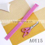AOY15 Plastic Handle Hair Scissors Set, Easy Carry Safty Hair Cutting Scissors With Comb thumbnail-2