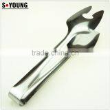 39043 9.5 Inch Stainless StFeel Kitchen Tongs BBQ Grill Food Salad Tongs With Fork thumbnail-1