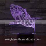 Popular Colorful Touch Panel Round Base Colorful USB 3D Night Light Acrylic Lamp for Christmas Decoration thumbnail-2