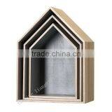 WOODEN HOUSE SHADOW BOXES SET OF 3 Pcs thumbnail-2